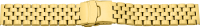 Verschlussuhrarmband Edelstahl massiv goldfarben