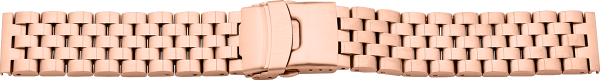 Verschlussuhrarmband Edelstahl massiv ros&eacute;