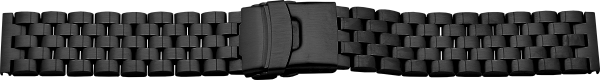 Verschlussuhrarmband Edelstahl massiv anthrazit