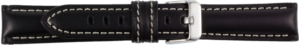 Lederuhrarmband schwarz