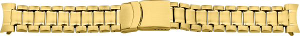 Verschlussuhrarmband Edelstahl gold runder Ansto&szlig;