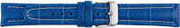 Lederuhrarmband Krokopr&auml;gung blau