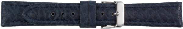 leather watch strap elephant grain dark blue