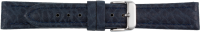 Lederuhrarmband Elefantenpr&auml;gung dunkelblau