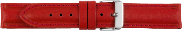 leather watch strap red