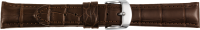 Lederuhrarmband echt Alligator dunkelbraun