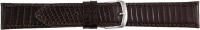 Lederuhrarmband echt Eidechse dunkelbraun