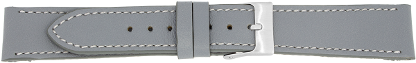 PREMIUM Lederuhrarmband grau