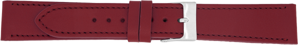 PREMIUM Lederuhrarmband rubinrot