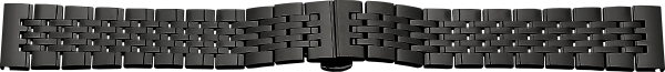 Verschlussuhrarmband Edelstahl massiv anthrazit