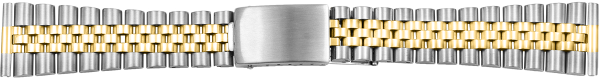 folded metal band stainless steel bicolor gold
