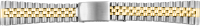 folded metal band stainless steel bicolor gold