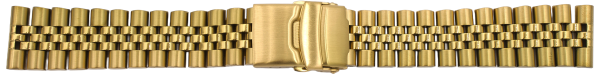Verschlussuhrarmband Edelstahl gold
