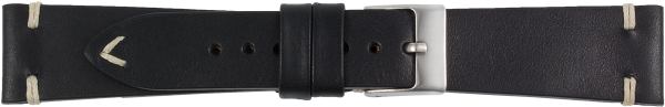 PREMIUM Lederuhrarmband schwarz
