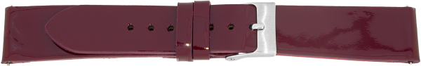 PREMIUM Lederuhrarmband Lack bordeaux rot
