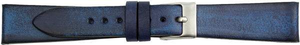 PREMIUM Lederuhrarmband handveredelt blau