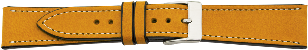 PREMIUM Lederuhrarmband senf