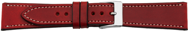 PREMIUM Lederuhrarmband dunkelrot