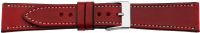 PREMIUM Lederuhrarmband dunkelrot