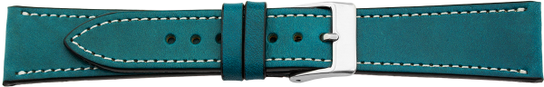 PREMIUM Lederuhrarmband petrolblau
