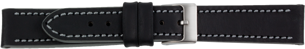 PREMIUM Lederuhrarmband schwarz