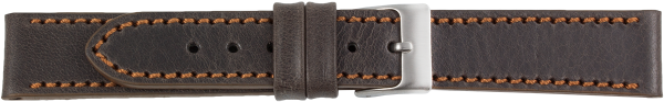 PREMIUM Lederuhrarmband dunkelbraun