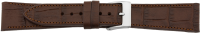 PREMIUM leather watchstrap crocodile grain dark brown