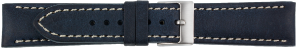 PREMIUM Lederuhrarmband dunkelblau