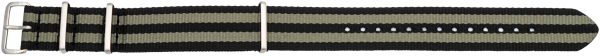 Nylonuhrarmband Nato schwarz / olivgrün