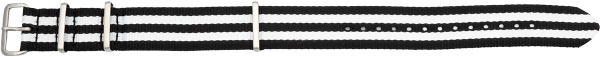 Nylon Watch Strap NATO Black / White