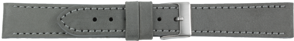 PREMIUM Lederuhrarmband grau
