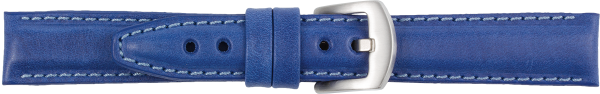 PREMIUM Lederuhrarmband blau