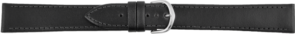 Lederuhrarmband schwarz XXL