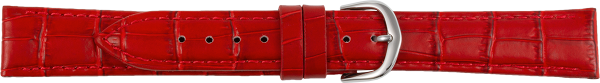 leather watch strap crocodile grain red XL