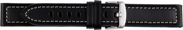 Lederuhrarmband schwarz XL