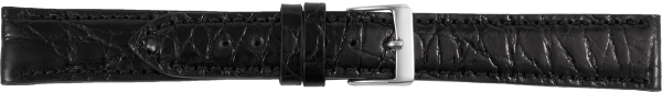 leather watch strap crocodile leather black XL
