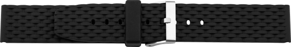 plastic watch strap PU black