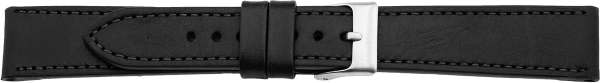 PREMIUM Lederuhrarmband schwarz XL