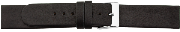 leather watch strap screwed ends black