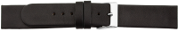 leather watch strap screwed ends black