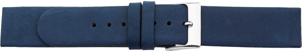 leather watch strap screwed ends blue