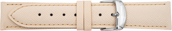 leather watch strap saffiano grain apricot