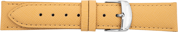 Lederuhrarmband Saffianopr&auml;gung beige