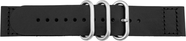 Lederuhrarmband schwarz