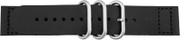 leather watch strap black