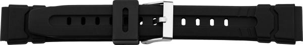 plastic watch strap PU black