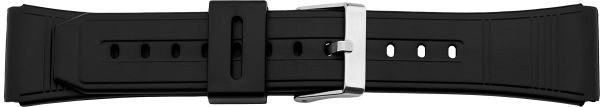 Kunststoffuhrarmband PVC schwarz