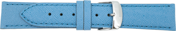 leather watch strap saffiano grain light blue