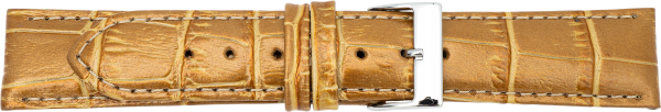 leather watch strap crocodile grain light goldbrown