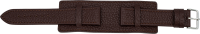 leather watch strap elefant grain brown